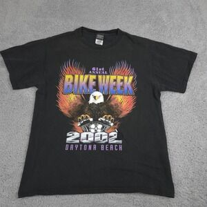 Sherry's Best T-Shirt Vintage Y2K Daytona Beach Bike Week 2002 Graphic Tee Large